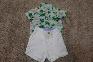 Charming Baby Janie & Jack Shirt & Shorts Bundle 6-12M